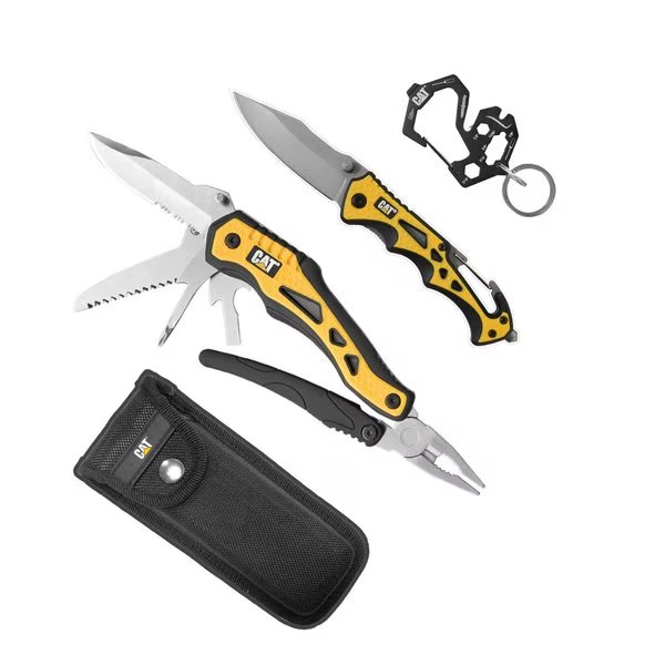 3Pc Multi-Tool/Knife Set With Gift Box, Caterpillar, Mfr#: 240357